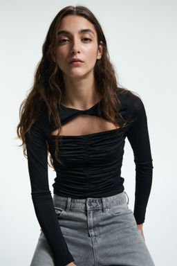 Top cut-out de punto - H&m фото 4