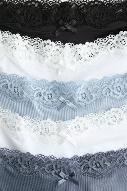 Pack de 5 bragas Brazilian de microfibra y encaje - H&m фото 5