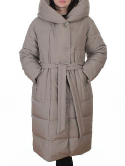 A625 GRAY/BEIGE Пальто зимнее женское (200 гр. био-пух)