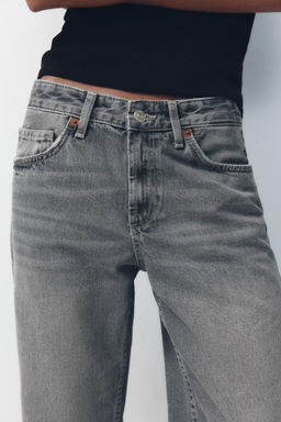 TRF WIDE-LEG MID-WAIST JEANS - Zara фото 34