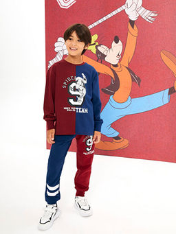 Beli Lastikli Spiderman Bask?l? Erkek ?ocuk Jogger E?ofman Alt?