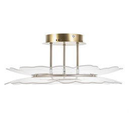 Люстра BayerLux «Грация», LED, 48 Вт, 3000-6000К, золото, 50×50×7-150 см