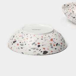 Тарелки глубокие Magistro Terazzo, 700 мл, 18×5.5 см, набор 2 шт., фарфор, белые