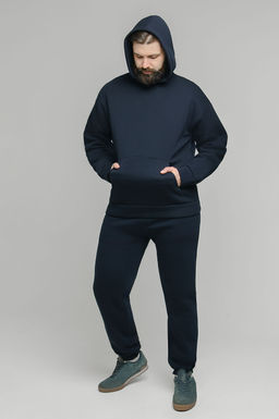 Арт. 69103 Костюм с брюками мужской с начесом 50-56 (4 шт) Цвет:Тёмно-синий - Идеал фото 6