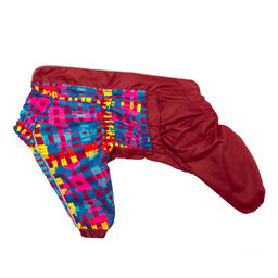 ВИА Дождевик для собаки с рисунком Косички, синий (спинка 36 см), Китайская хохлатая, лн26ос