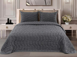 АРТ-015 Покрывало полиэстр жатый 220*240 "Серый кардинал"