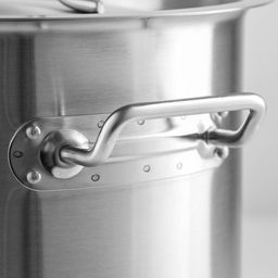 Кастрюля Hanna Knövell HoReCa, 15 л, толщина 0.8 мм, 201 сталь, дно 3 мм, с крышкой, с теплораспределительным слоем, индукция, нержавеющая сталь