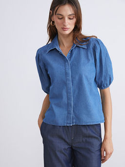 Balon Kollu Kad?n Jean G?mlek