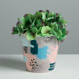 Кашпо для цветов «Яркие мазки», 800 мл, d=12 см, h=11 см, пластиковое