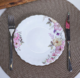 Тарелка десертная круглая 19,5см. SILVIA (стеклокер) арт. RDP195-155 (114431)