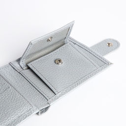 Кошелёк на кнопке, TEXTURA, цвет серый  фото 4