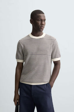 STRIPED KNIT T-SHIRT - Zara фото 10