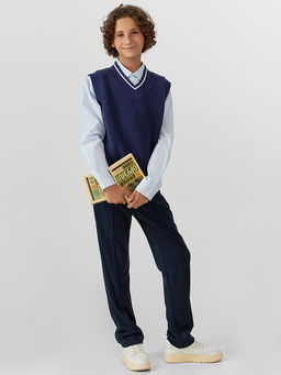 Жилет для мальчиков синего цвета - Mark formelle фото 7