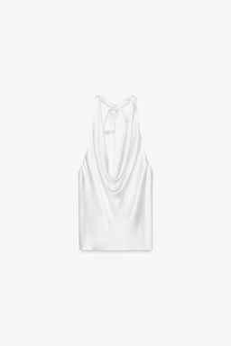 SATIN HALTER TOP - Zara фото 17