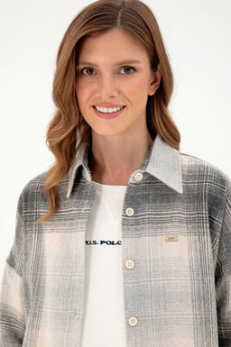 Женская серая рубашка с длинным рукавом Неожиданная скидка в корзине - U.s. polo assn фото 2