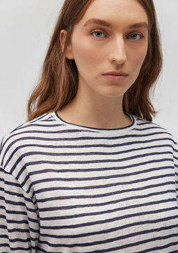 Lacivert Cizgili Tisort - Mavi фото 5