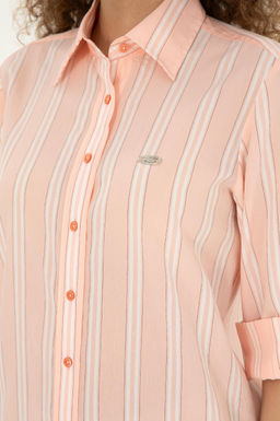 Рубашка с длинным рукавом женского лосося Неожиданная скидка в корзине - U.s. polo assn фото 7