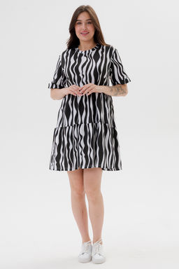 Платье женское из кулирки Бохо зебра - Амадэль фото 3