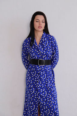 Платье-рубашка с английским воротником принт - Martichelli фото 340