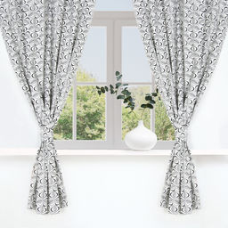 Шторы для кухни Этель Leaves, 149×180 см - 2 шт., подхваты - 2 шт., 100% хлопок