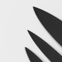 Набор кухонных ножей Magistro Vantablack, 3 шт, 20/23,5/33 см, длина лезвий (8,9/12,7/20,3 см), цвет чёрный  фото 3