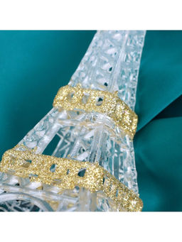 Цена за 2 шт. Ёлочная игрушка Зимнее волшебство. Эйфелева башня, 6.514.5 см, прозрачно-золотой фото 8