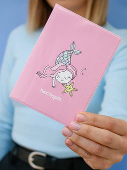 ОБЛОЖКА ДЛЯ ПАСПОРТА Mermaid, pink, плотность 560 мкм