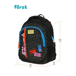Рюкзак F?rst F-Trend "Dots style" (FT-RM-070703) 40*29*18см, 2 отделения, 3 кармана, эргономичная спинка