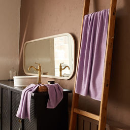 Полотенце махровое Экономь и Я 50*90 см, цв. лиловый, 100% хлопок, 320 гр/м2  фото 11