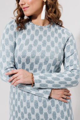 Платье Galean Style 971 серо-голубой фото 11