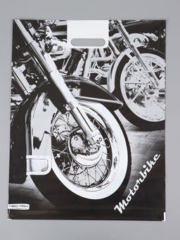 Цена за 25 шт. Пакет "Байк, полиэтиленовый с вырубной ручкой 41х51 см, 80 мкм