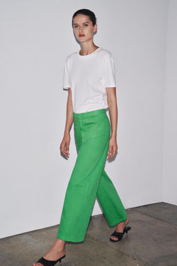 LIMITED EDITION HIGH-WAIST TROUSERS - Zara фото 4