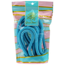 Скакалка гимнастическая Grace Dance, с люрексом, утяжелённая, 3 м, цвет голубой  фото 3