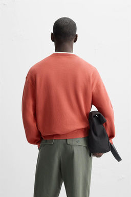 RELAXED FIT COTTON BLEND SWEATER - Zara фото 27