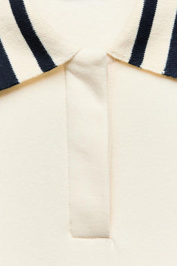 POLO COLLAR SWEATSHIRT WITH SLOGAN - Zara фото 6
