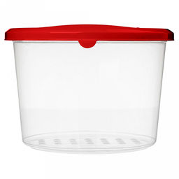Asti Контейнер для продуктов пластмассовый 0,8л, д13см, h9,2см, круглый, красный, подходит для СВЧ (Россия) - Домашняя мода фото 3