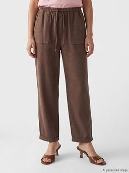 Джинсы NoBrand Carrot Fit женские с эластичным поясом