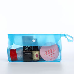 Цена за 2 шт. Косметичка на кнопке для бассейна, с ручкой, голубая/прозрачная - Simaland фото 2