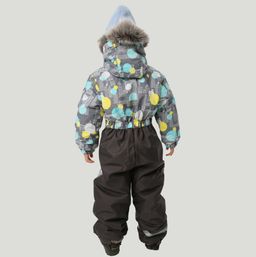 Зимний комбинезон для детей с лямками, MATTY 2210 Серый-жёлтый - Caimano фото 19