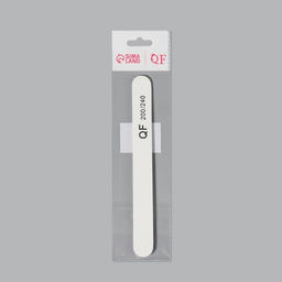 Цена за 10 шт. Пилка для ногтей, прямая, 200/240 грит, 18 см, белая