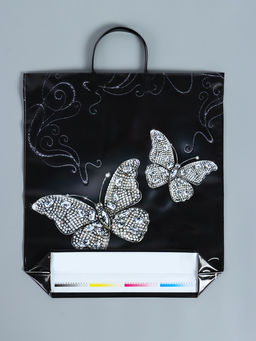 Цена за 10 шт. Пакет «Бриллиантовая ночь», полиэтиленовый с пластиковой ручкой, 44×40 см, 100 мкм