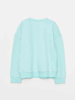 Bisiklet Yaka Elsa Bask?l? Uzun Kollu K?z ?ocuk Sweatshirt - Waikiki фото 2