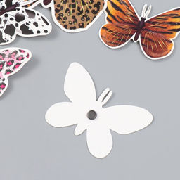 Бабочки картон Шкуры животных набор 12 шт h=4-10 см на магните - Simaland фото 3