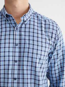 Regular Fit Ekose Gabardin Erkek G?mlek