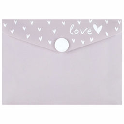 Папка для карт и визиток пластиковая Феникс+, арт. 72231/ 12 СЕРДЕЧКО НА БЕЖЕВОМ (полипропилен, 10.5