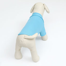 Футболка-поло для животных, M (ДС 30, ОГ 40, ОШ 27 см), голубая - Simaland фото 3