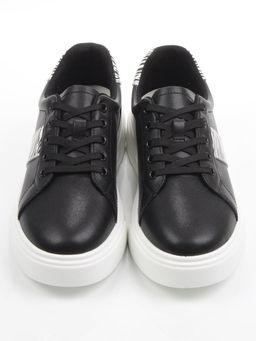 03-YC523-1 BLACK Полуботинки спортивные женские (натуральная кожа)