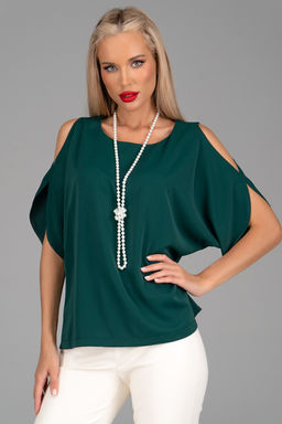 Блузка Аура (изумрудный) - Эльза фото 5