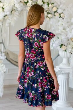 Платье женское из кулирки Люси малиновый колос - Амадэль фото 9