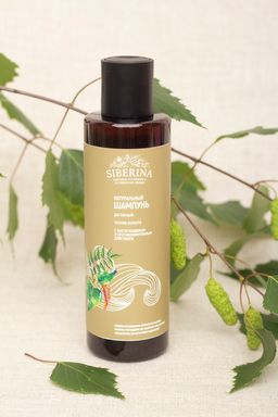 Шампунь дегтярный Против перхоти с бактерицидным и противомикробным действием SIBERINA